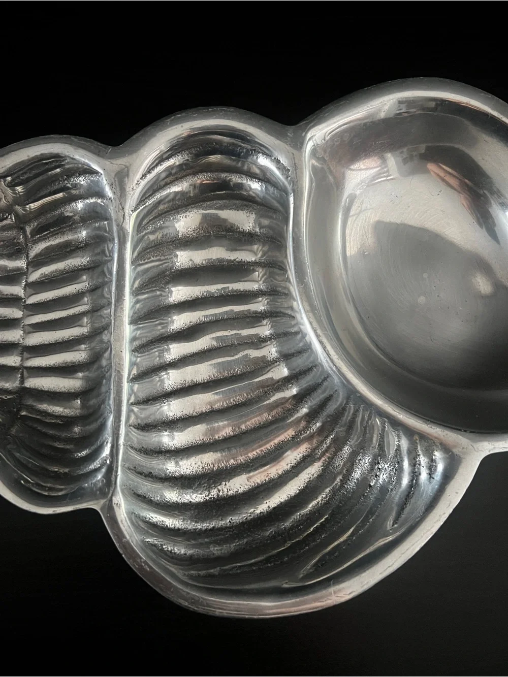 Silver Conch Shell Serving Tray Cast Aluminum Metal by Target